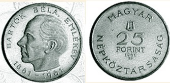 1961 Bartók Béla - ezüstérme