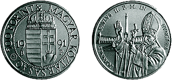 II. János Pál Pápa magyarországi látogatása emlékére - ezüstérme