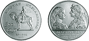 Mátyás király halálának 500. évfordulója - ezüstérme