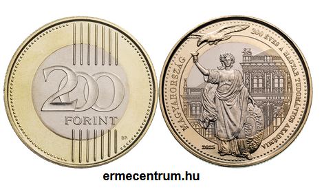 2025. Magyar Tudományos Akadémia 200 forint színesfém érme 2025. Magyar Tudományos Akadémia 200 forint színesfém érme