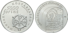 Pécsi Ókeresztény Sirkamrák ezüst érme