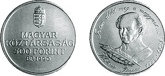 Kölcsey Ferenc születésének 200. évfordulója - ezüstérme