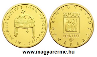 1999. Az államalapítás 1000. évfordulója  - Aranyérme